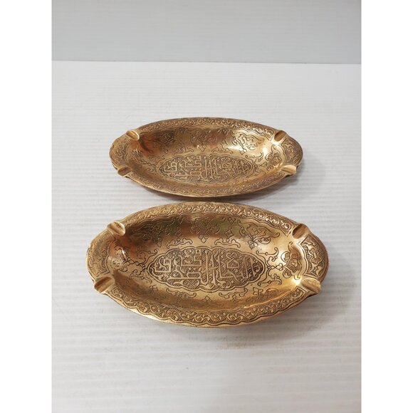 Vintage Brass Ashtray,Carved Ashtray,Articles for smoking, smoking acces… - Picture 3 of 10